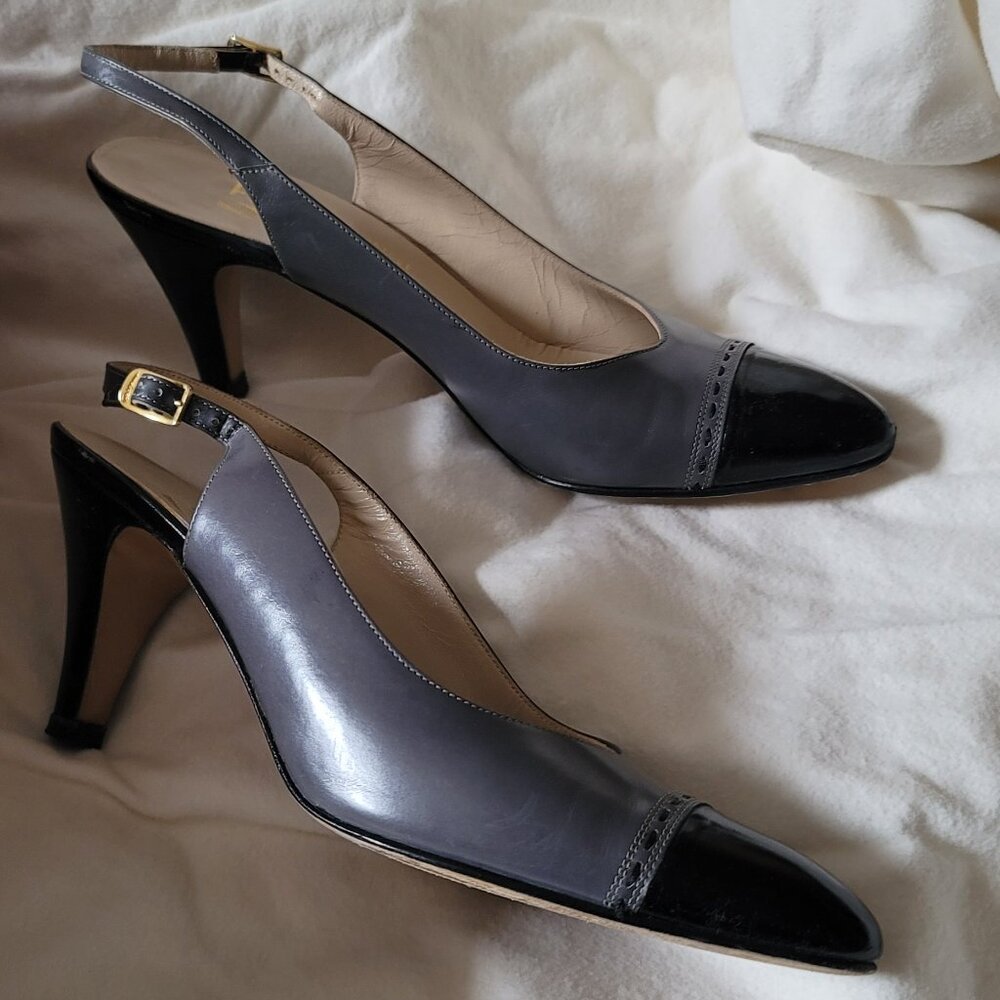 Ferragamo Antonia sling backs size 7 1/2 AAA in box - Picture 5 of 6